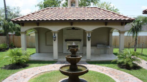 Creekstone Outdoor Living - Outdoor Kitchen with Terracotta Roof