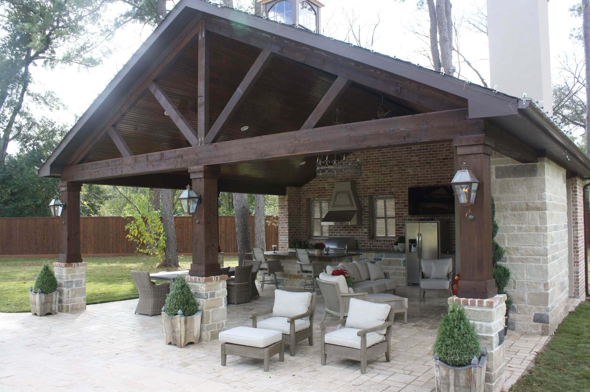 Creekstone Outdoor Living - Rustic Cabana with full Outdoor Kitchen & Living space - 1