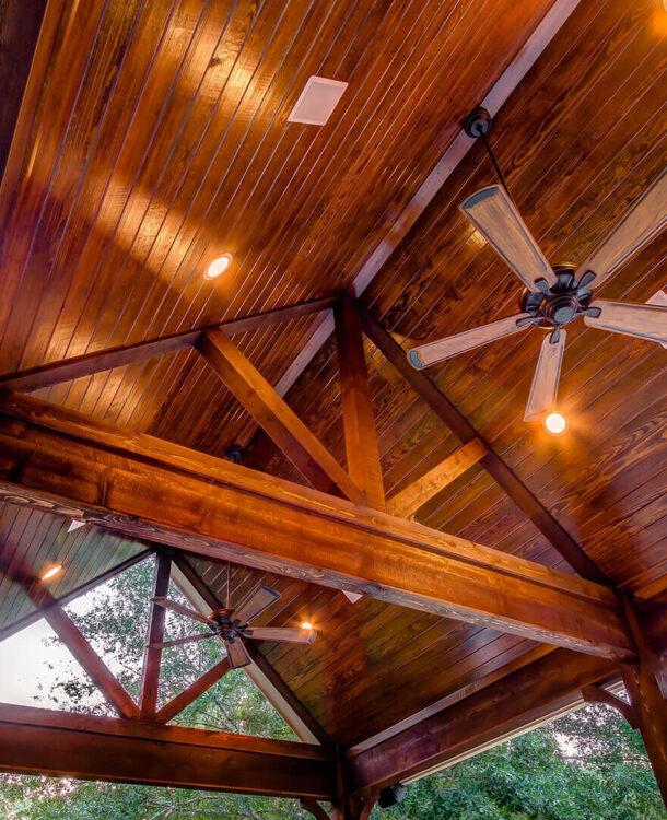 Wood Ceiling of a Patio Cover